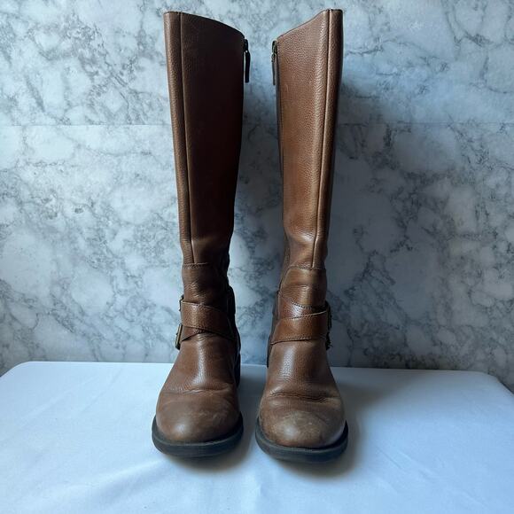 Enzo Angiolini Easporty Cognac Leather Riding Boots US 6.5 - Picture 6 of 11